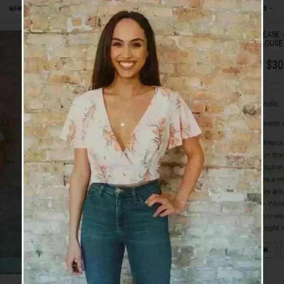 Crop Top Short Sleeve Floral Blouse - Picture 1 of 4